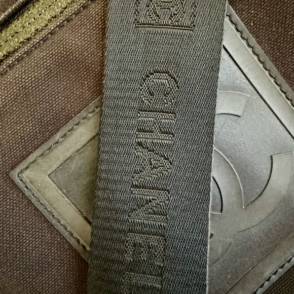 Vintage Chanel Sport Large Canvas Bag Duffle Messenger Logo Y2K 2000s - Picture 3 of 9